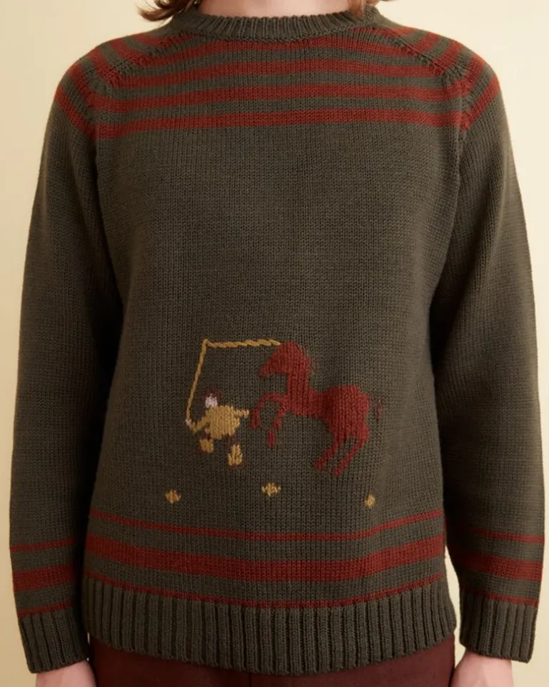 Men BODE Pony Lasso Sweater Multi