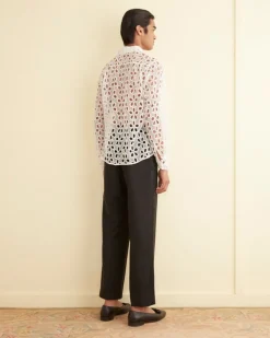 Men BODE Primrose Lace Long Sleeve Shirt