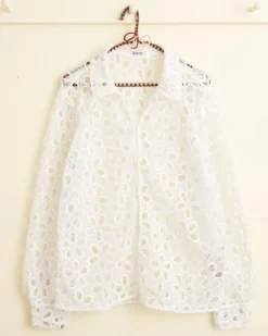 Men BODE Primrose Lace Long Sleeve Shirt