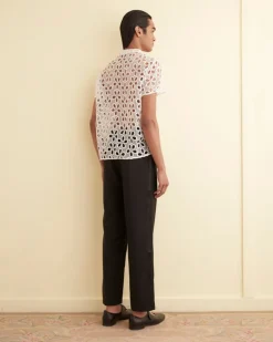 Men BODE Primrose Lace Short Sleeve Shirt