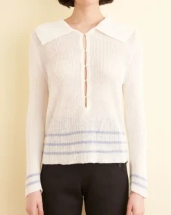 Women BODE Quincy Stripe Polo