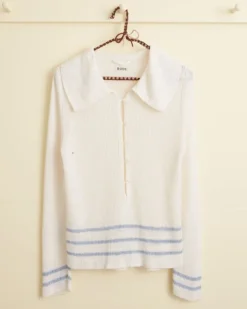 Women BODE Quincy Stripe Polo