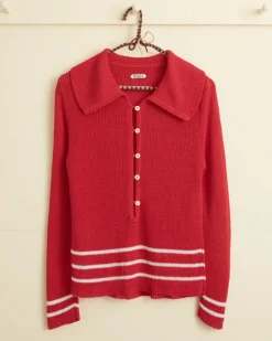 Women BODE Quincy Stripe Polo