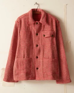 Men BODE Reversible Duo Waffle Jacket - Red