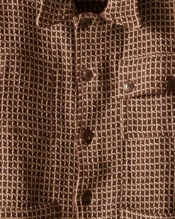 Men BODE Reversible Duo Waffle Jacket - Brown