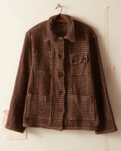 Men BODE Reversible Duo Waffle Jacket - Brown