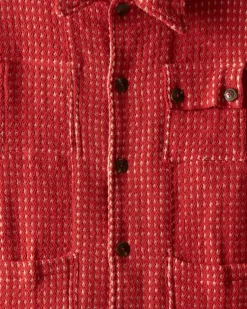 Men BODE Reversible Duo Waffle Jacket - Red