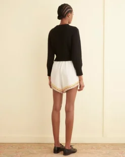 Women BODE Rickrack Hem Tap Shorts