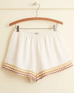 Women BODE Rickrack Hem Tap Shorts
