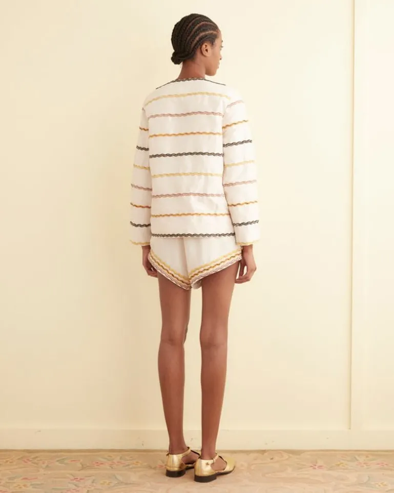 Women BODE Rickrack Stripe Bombora Jacket