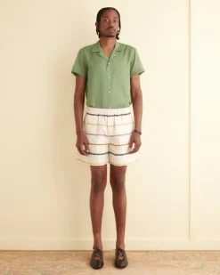 Men BODE Rickrack Stripe Rugby Shorts
