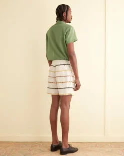 Men BODE Rickrack Stripe Rugby Shorts