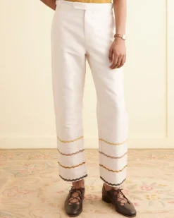 Men BODE Rickrack Stripe Trousers