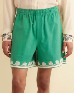 Men BODE Ripple Applique Shorts