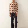 Men BODE Ripple Plaid Long Sleeve Shirt