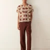 Men BODE Ripple Plaid Short Sleeve Shirt