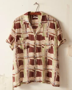 Men BODE Ripple Plaid Short Sleeve Shirt