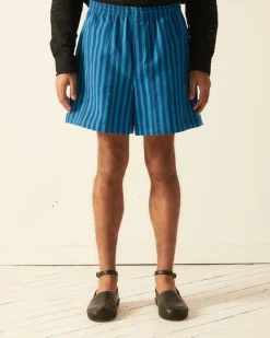 Men BODE River Stripe Rugby Shorts