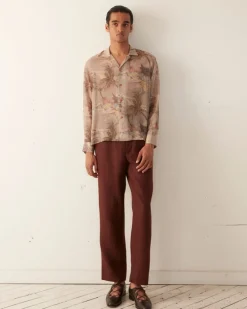 Men BODE Riviera Print Long Sleeve Shirt