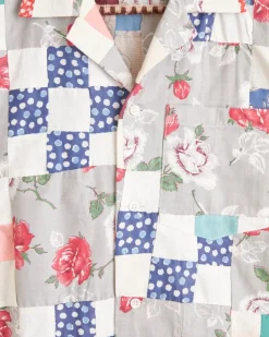 Men BODE Rose Checkerboard Short Sleeve Shirt