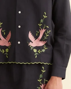 Men BODE Rosefinch Long Sleeve Shirt