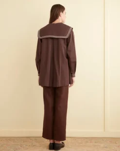 Women BODE Sailor Coat - Brown