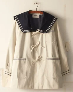Men BODE Sailor Coat - Cream Navy