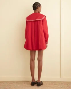 Women BODE Sailor Coat - Red