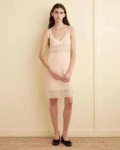 Women BODE Salmon Laurel Dress - M