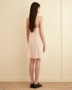 Women BODE Salmon Monogram Dress - M