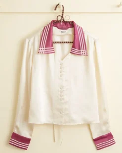 Women BODE Satin Crosshatch Shirt