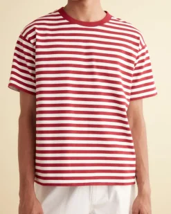 Men BODE Sawyer Stripe Short Sleeve Shirt