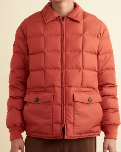 Men BODE Seattle Puffer Jacket - Brick