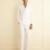 Men BODE Seersucker Double-Breasted Suit Jacket
