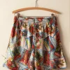 Men BODE Seersucker Postcard Shorts