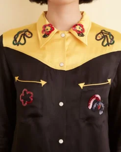 Women BODE Sequin Rodeo Shirt