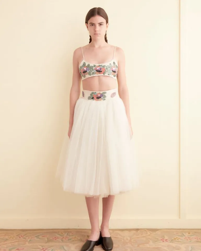 Women BODE Sequin Sunset Lily Skirt