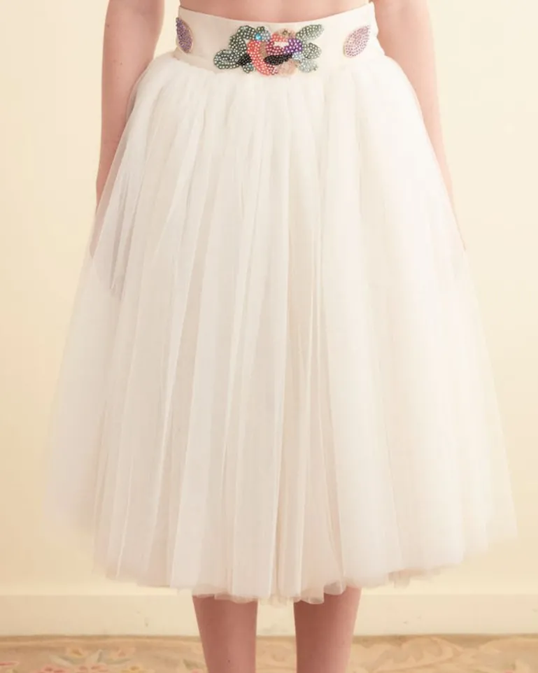 Women BODE Sequin Sunset Lily Skirt