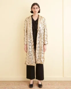 Women BODE Sequin Worcester Coat