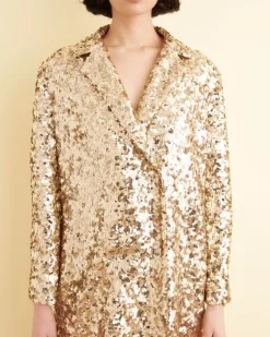 Women BODE Sequin Worcester Coat