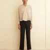 Men BODE Sequined Floral Net Long Sleeve Shirt