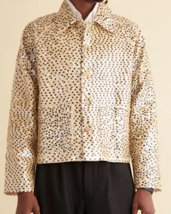 Men BODE Sequined Forsythia Jacket