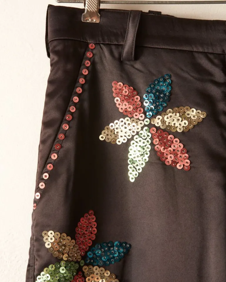 Men BODE Sequined Pinwheel Trousers