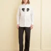 Men BODE Sequined Silhouette Tuxedo Shirt