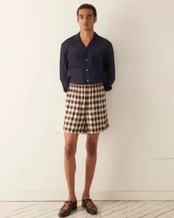 Men BODE Shadow Plaid Rugby Shorts