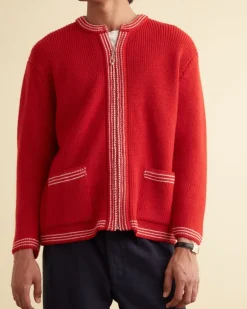 Men BODE Shaker Stitch Cardigan