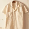 Men BODE Sheer Brick Lace Short Sleeve Shirt