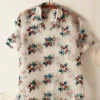 Men BODE Sheer Daisy Short Sleeve Shirt