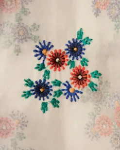 Men BODE Sheer Daisy Short Sleeve Shirt