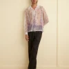 Men BODE Sheer Lavandula Long Sleeve Shirt